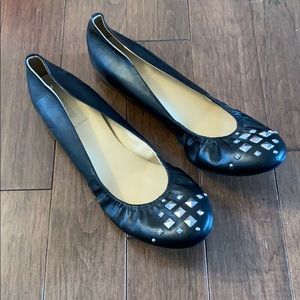 J.Crew CeCe Pyramid Studded Ballet Flats Black